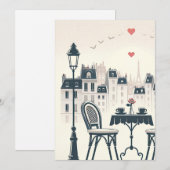 "Twee bekers, een lege stoel - een toast op het mo Feestdagenkaart (Voorkant / Achterkant)