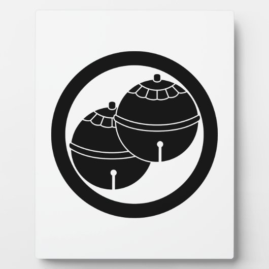 Twee bellen in een cirkel fotoplaat (Voorkant)