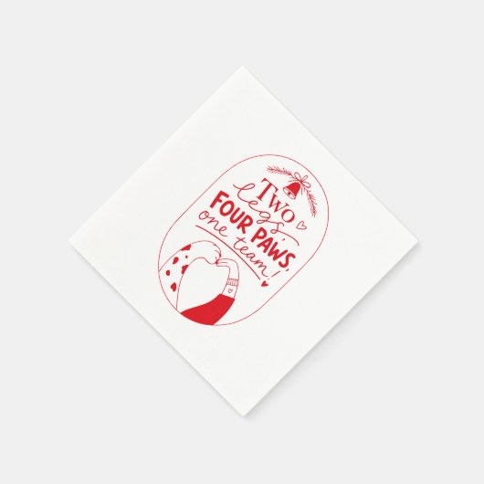 twee benen, vier poten, één kerstteam servet (Hoek)