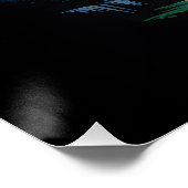 Twee beren in het donkere bos perfect poster (Hoek)