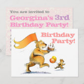 Twee Beren van Cute Kind 3e verjaardag Kaart (Voorkant / Achterkant)