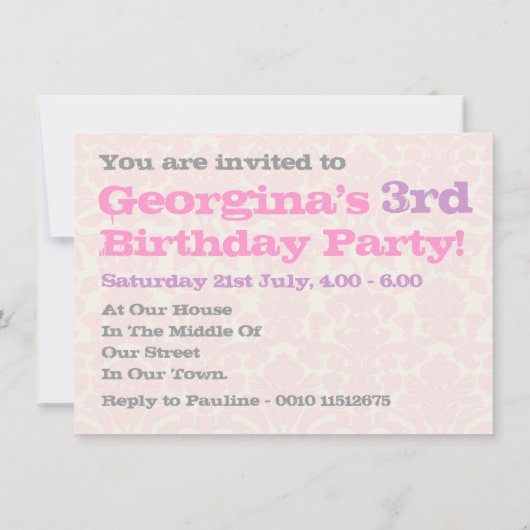 Twee Beren van Cute Kind 3e verjaardag Kaart (Achterkant)