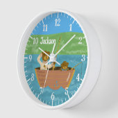 Twee Beren Vist Nursery Room Acrylwand (Hoek)