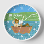 Twee Beren Vist Nursery Room Acrylwand (Voorkant)