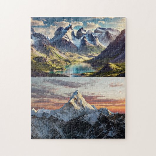 Twee bergen puzzels (Verticaal)