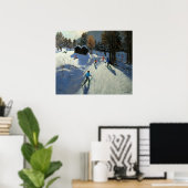 Twee berghutten Pleney Morzine Poster (Thuiskantoor)