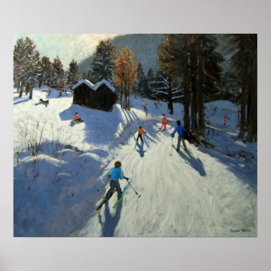 Twee berghutten Pleney Morzine Poster (Voorkant)