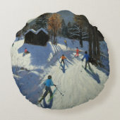 Twee berghutten Pleney Morzine Rond Kussen (Achterkant)