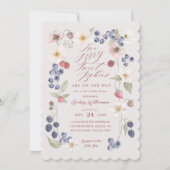 Twee Berry Sweet Baby's Bessen & Bloemen Douche Kaart (Voorkant)