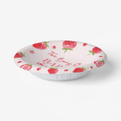 Twee Berry Sweet Baby's Strawberry Twin Baby showe Papieren Kommen (Gebogen)