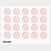 Twee Berry Sweet Baby's Strawberry Twin Baby showe Ronde Sticker (Vel)