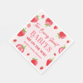 Twee Berry Sweet Baby's Strawberry Twin Baby showe Servet (Hoek)