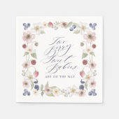 Twee Berry Sweet Baby's Wild Berry & Bloemen Douch Servet (Voorkant)