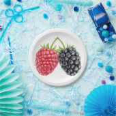 Twee bessen papieren bordje (Feest)