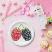 Twee bessen papieren bordje (Feest)