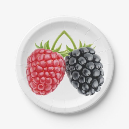 Twee bessen papieren bordje (Voorkant)