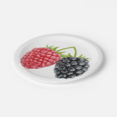 Twee bessen papieren bordje (Gekanteld)