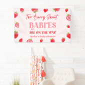 Twee Bessie Zoete Baby's Aardbei Tweeling Baby Sho Spandoek (Insitu)