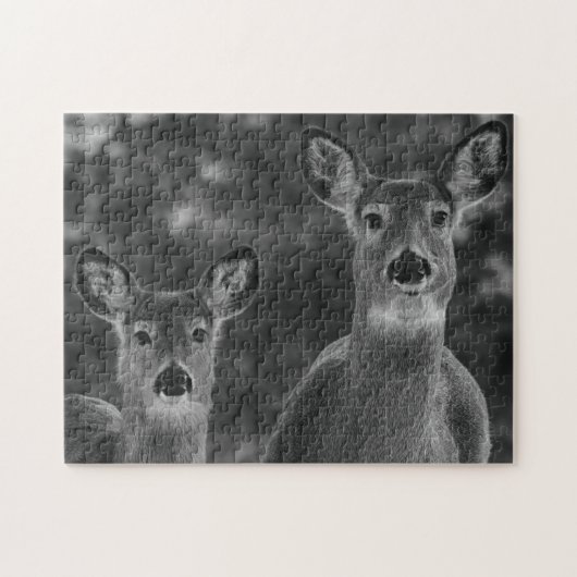 Twee beste Deer Legpuzzel (Horizontaal)