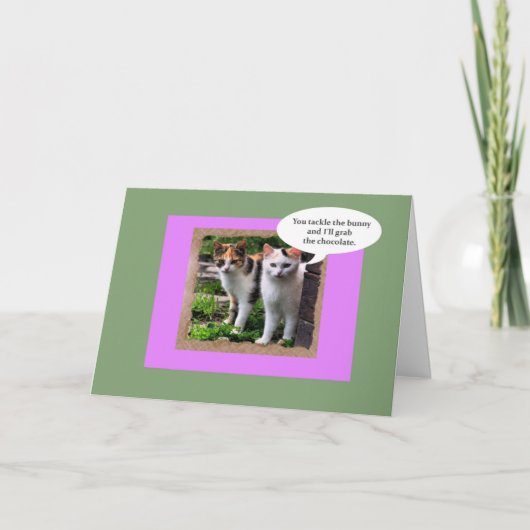 Twee betekenen de Uitrusting van Katten de Feestdagen Kaart (Voorkant)