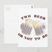 twee bier briefkaart (Voorkant / Achterkant)