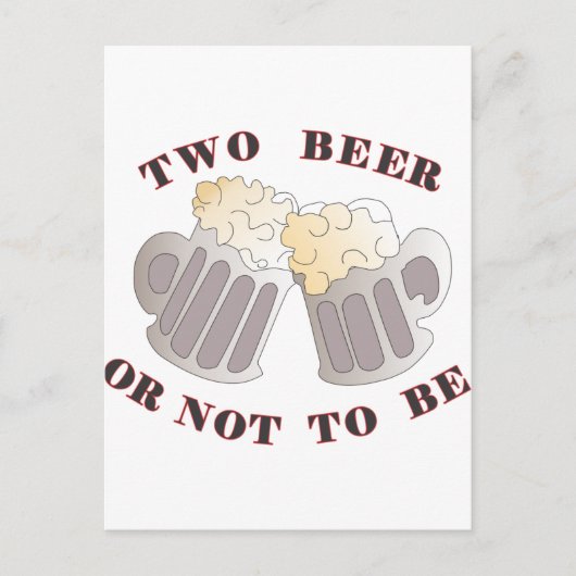 twee bier briefkaart (Voorkant)