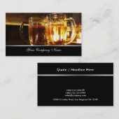 Twee bieren - legante Visitekaartjes voor staven (Voorkant / Achterkant)