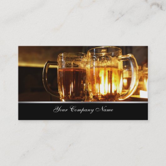 Twee bieren - legante Visitekaartjes voor staven (Voorkant)