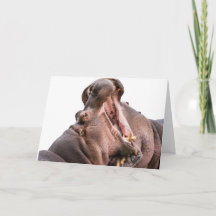 Twee Big Mouth Hippo's Card