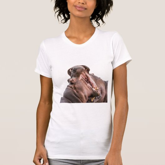 Twee Big Mouth Hippo's T-shirt (Voorkant)