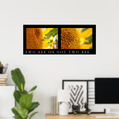 Twee bij of niet twee bij poster (Thuiskantoor)