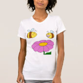 Twee bijen en een bloem vrouwen T-shirt (Voorkant)