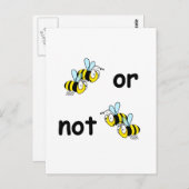 Twee bijen of niet twee bijen briefkaart (Voorkant / Achterkant)