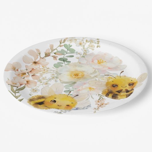 Twee bijen papieren Borden Papieren Bordje (Gekanteld)