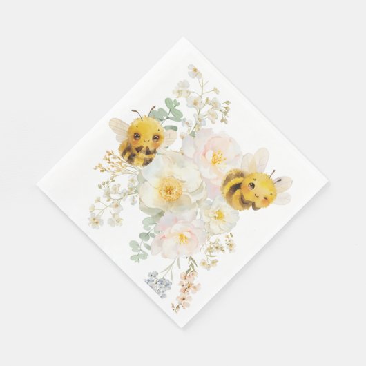 Twee bijen servetten (Hoek)