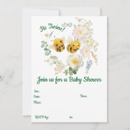 Twee bijen uitnodiging