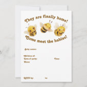 Twee bijen voldoen aan de uitnodiging voor het bab (Voorkant)