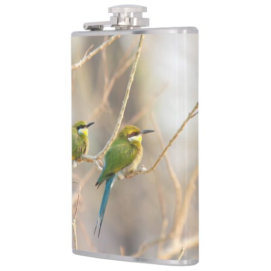 Twee bijeneters heupfles (Links)