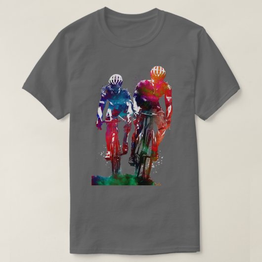 Twee bikers sport kunst t-shirt (Design voorkant)