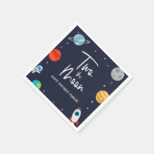 Twee: Birthday Party over het moonruimtegrond Servet (Hoek)