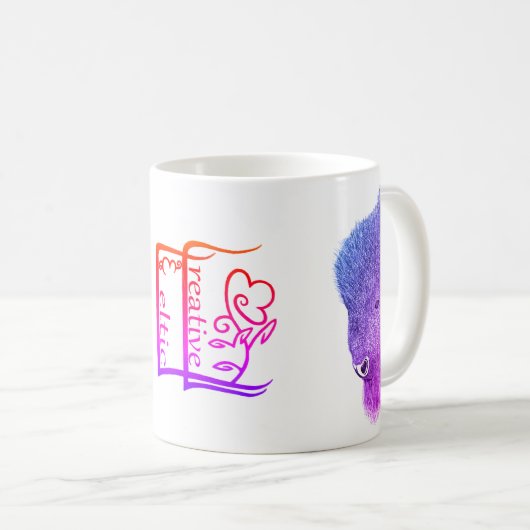 Twee Bison met Creatieve Mok van de Logo (Voorkant rechts)