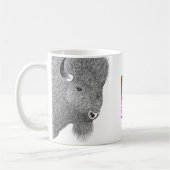 Twee Bison met Creatieve Mok van de Logo (Links)