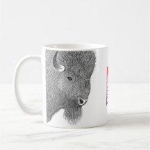 Twee Bison met Creatieve Mok van de Logo