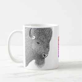 Twee Bison met Creatieve Mok van de Logo