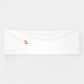 Twee bladeren met ingewikkelde rode en witte vlek spandoek (Horizontaal)