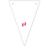 Twee bladeren met ingewikkelde rode en witte vlek vlaggetjes (Eerste vlag)