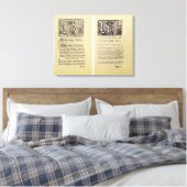 Twee bladzijden van "La Grande Colere de Pere Canvas Afdruk (Insitu (Slaapkamer))