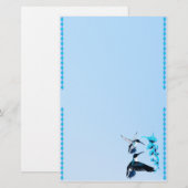 Twee blauw-vogelbakkerij briefpapier (Voorkant / Achterkant)