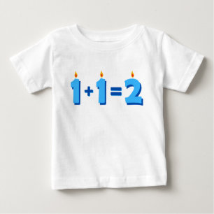 Twee blauwe 2e verjaardag Baby Boy T-Shirt