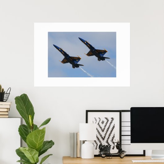 Twee Blauwe Angels Poster (Thuiskantoor)